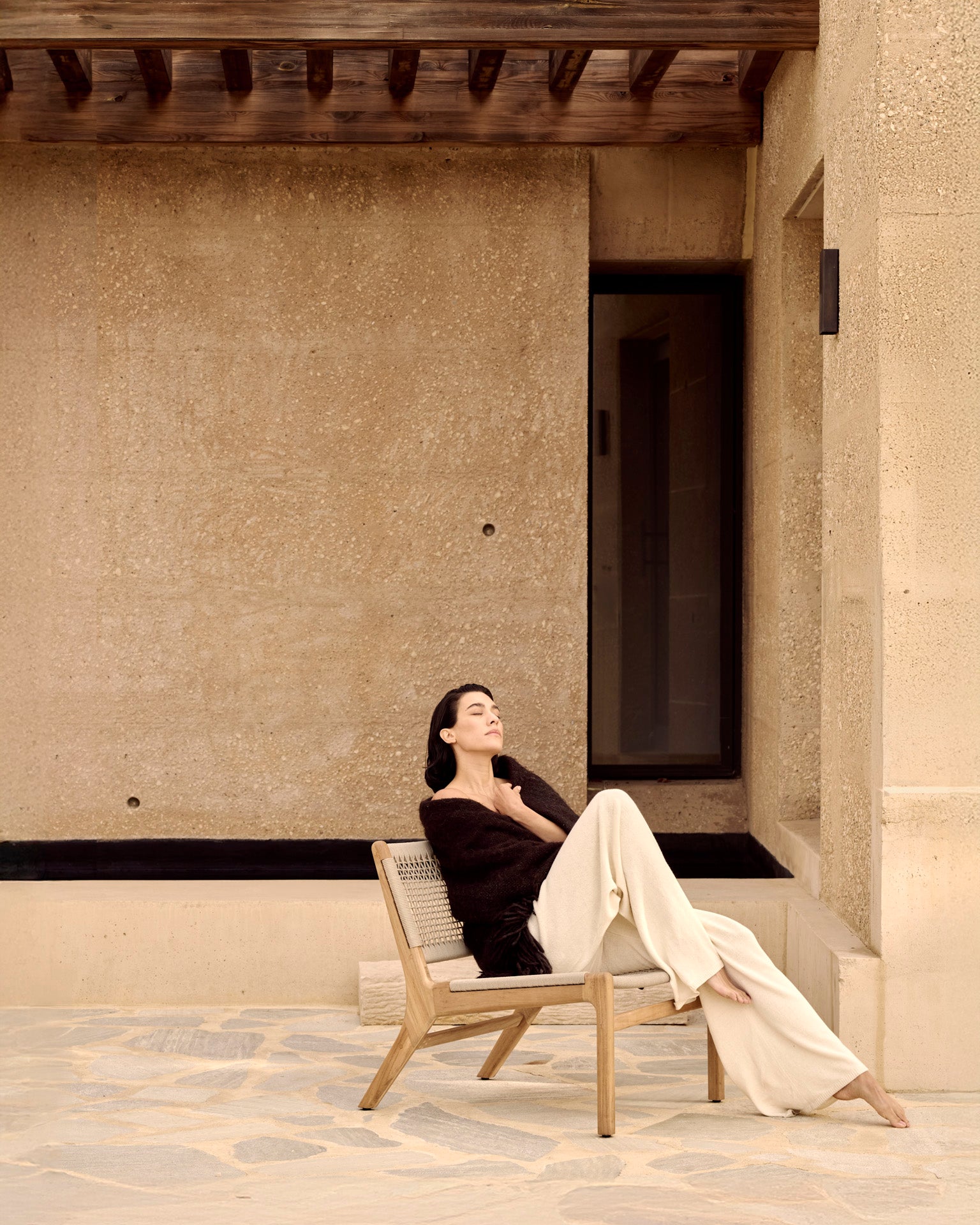 Ethnicraft - Outdoor - Fauteuil Jack Woven - Teck Massif et Corde