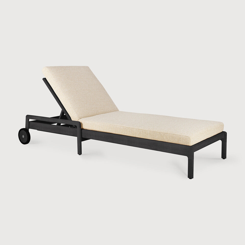 Ethnicraft - Outdoor - Chaise-longue inclinable Jack en teck black - (Off White ou Natural ou Mocha)