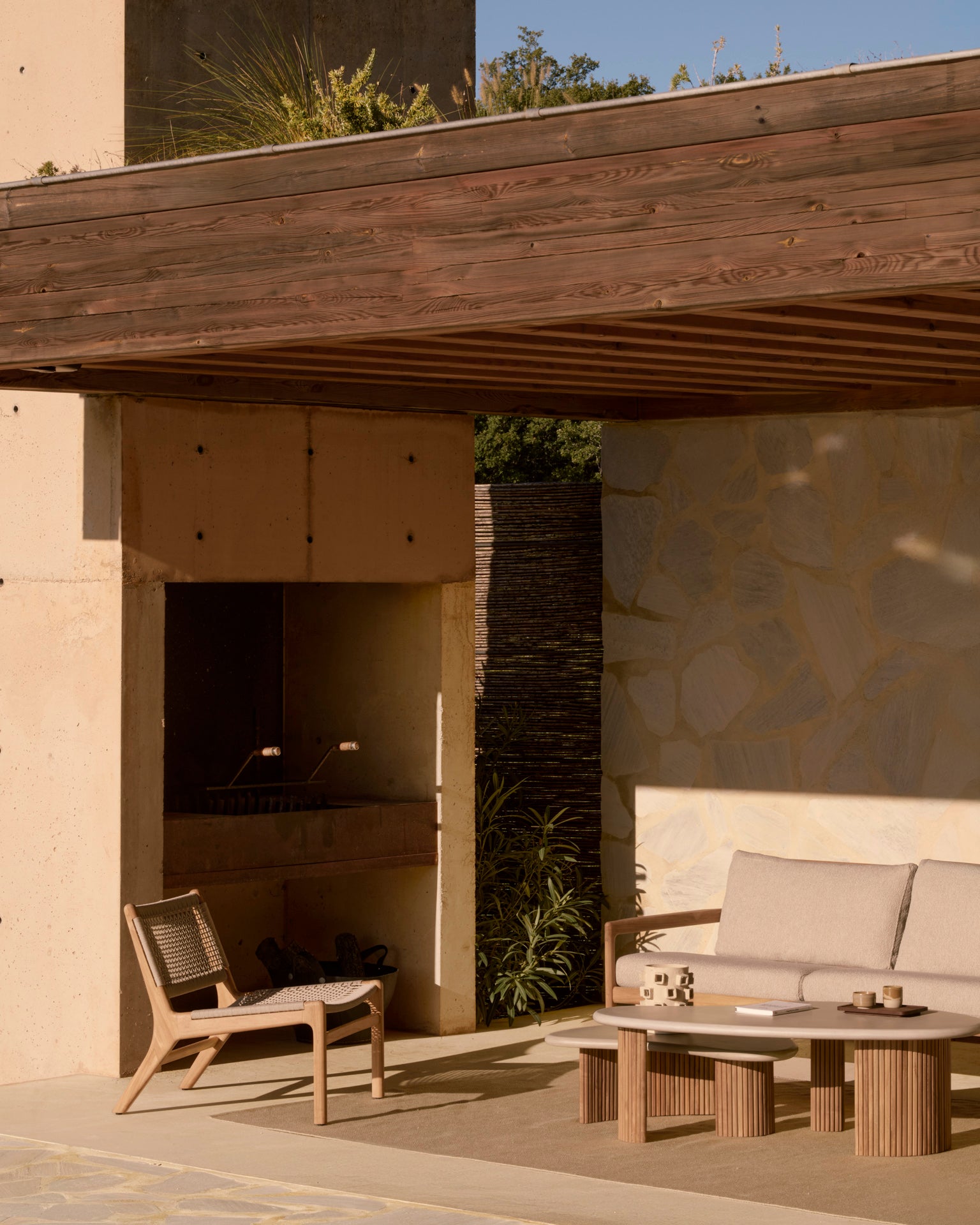 Ethnicraft - Outdoor - Fauteuil Jack Woven - Teck Massif et Corde