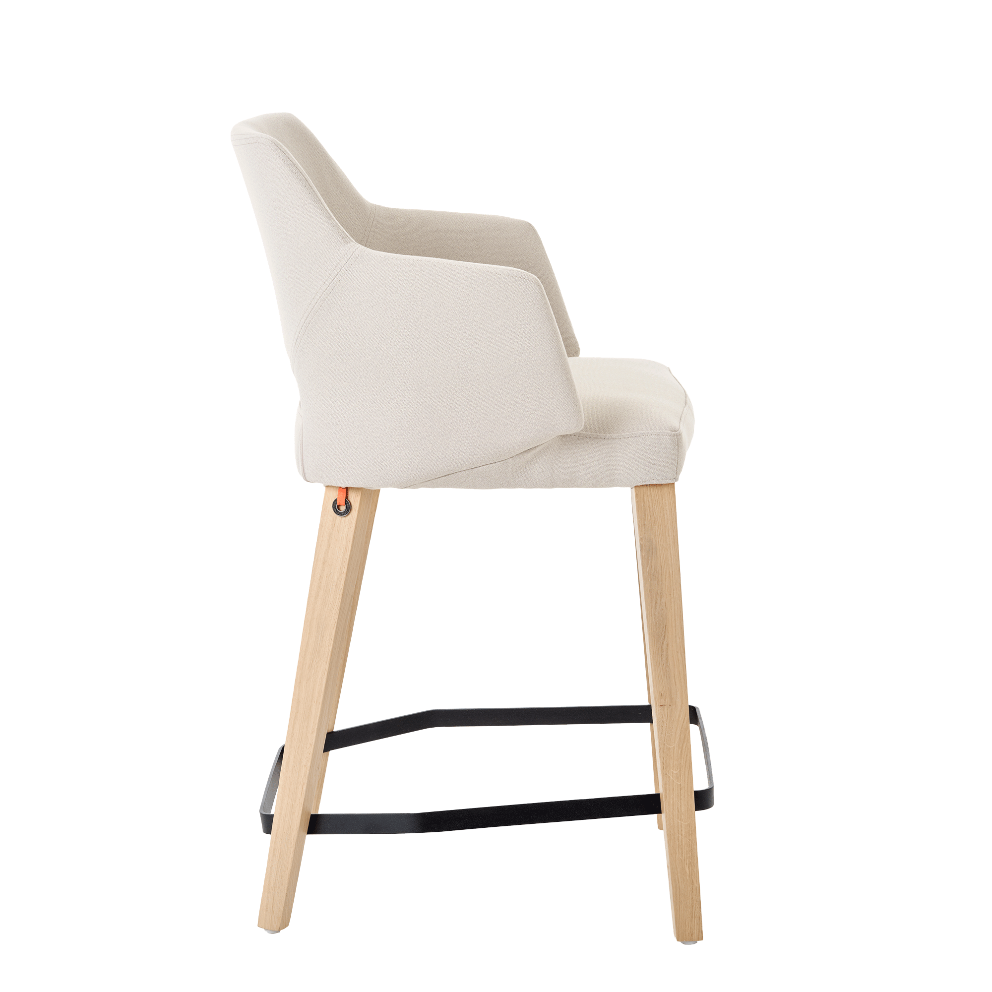 Mobitec - Tabouret de cuisine Lena - Avec Accoudoirs - Hauteur d'assise 65 Cm