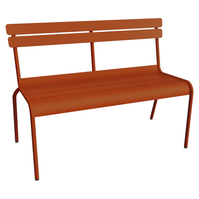 Fermob - Luxembourg - banc 2/3 places à dossier - Orange Confite - (En stock)