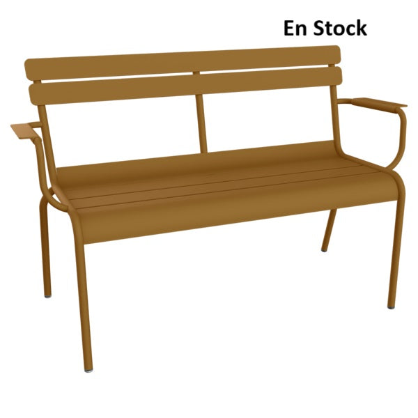 Fermob - Luxembourg - Banc de jardin avec accoudoirs Pain d'épices (en stock)
