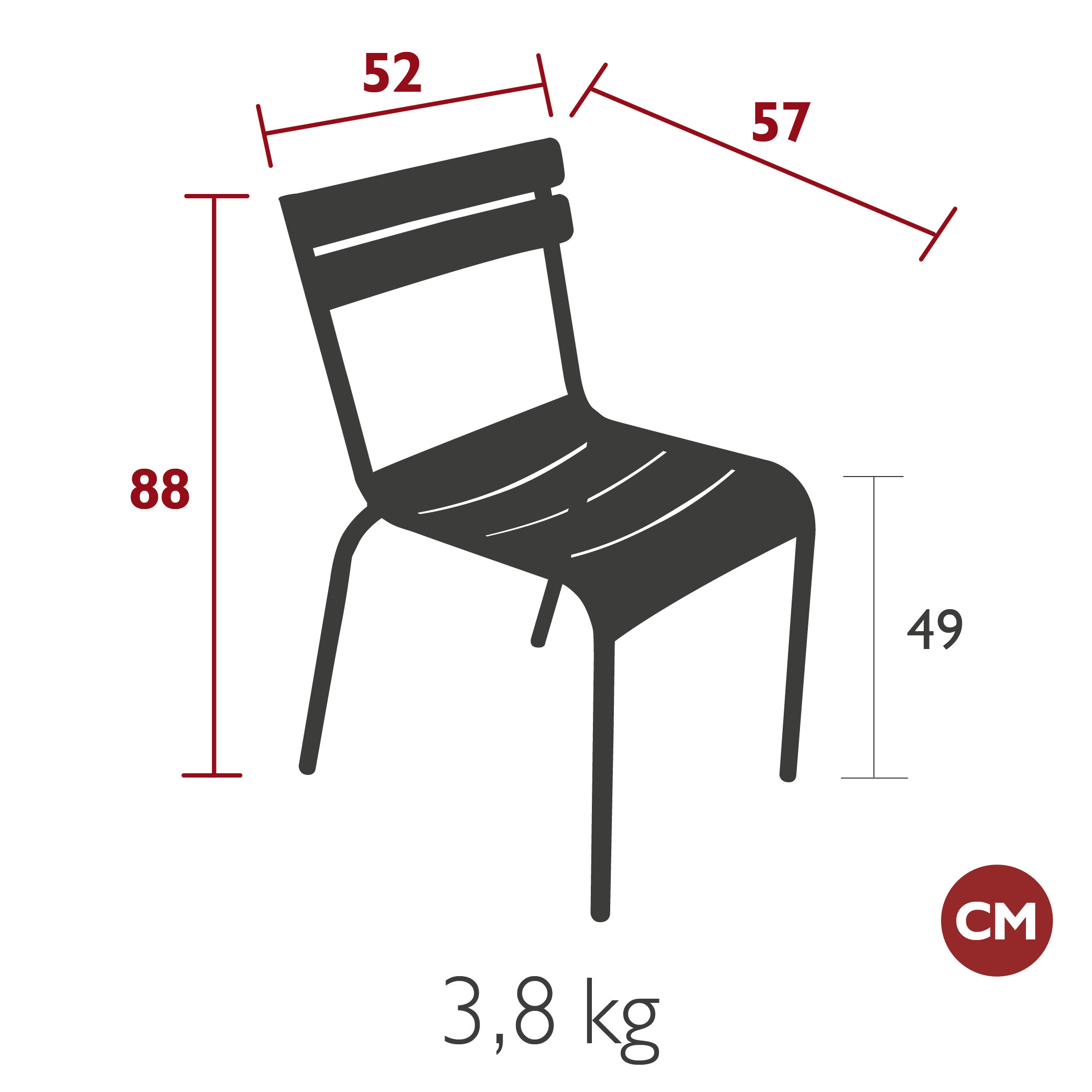 Fermob - Luxembourg - Chaise - 25 Coloris