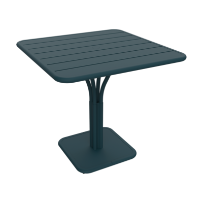 Fermob - Luxembourg - Table - Pied Central - 80 x 80 - Bleu Acapulco (En Stock)