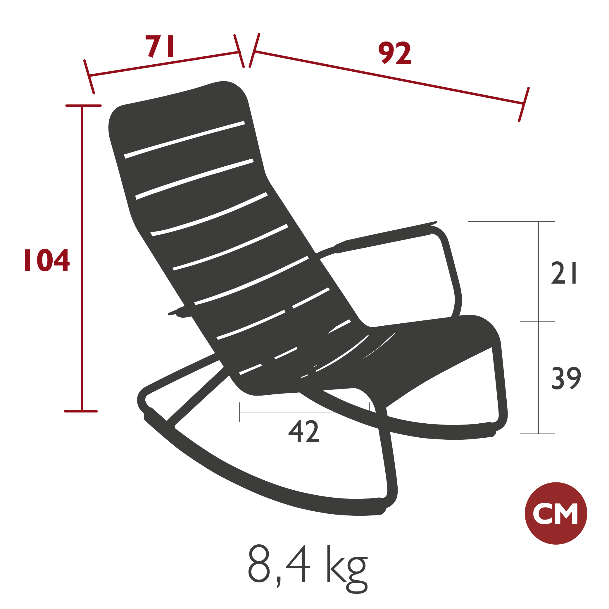 Fermob - Luxembourg - Rocking Chair - Romarin - En Stock