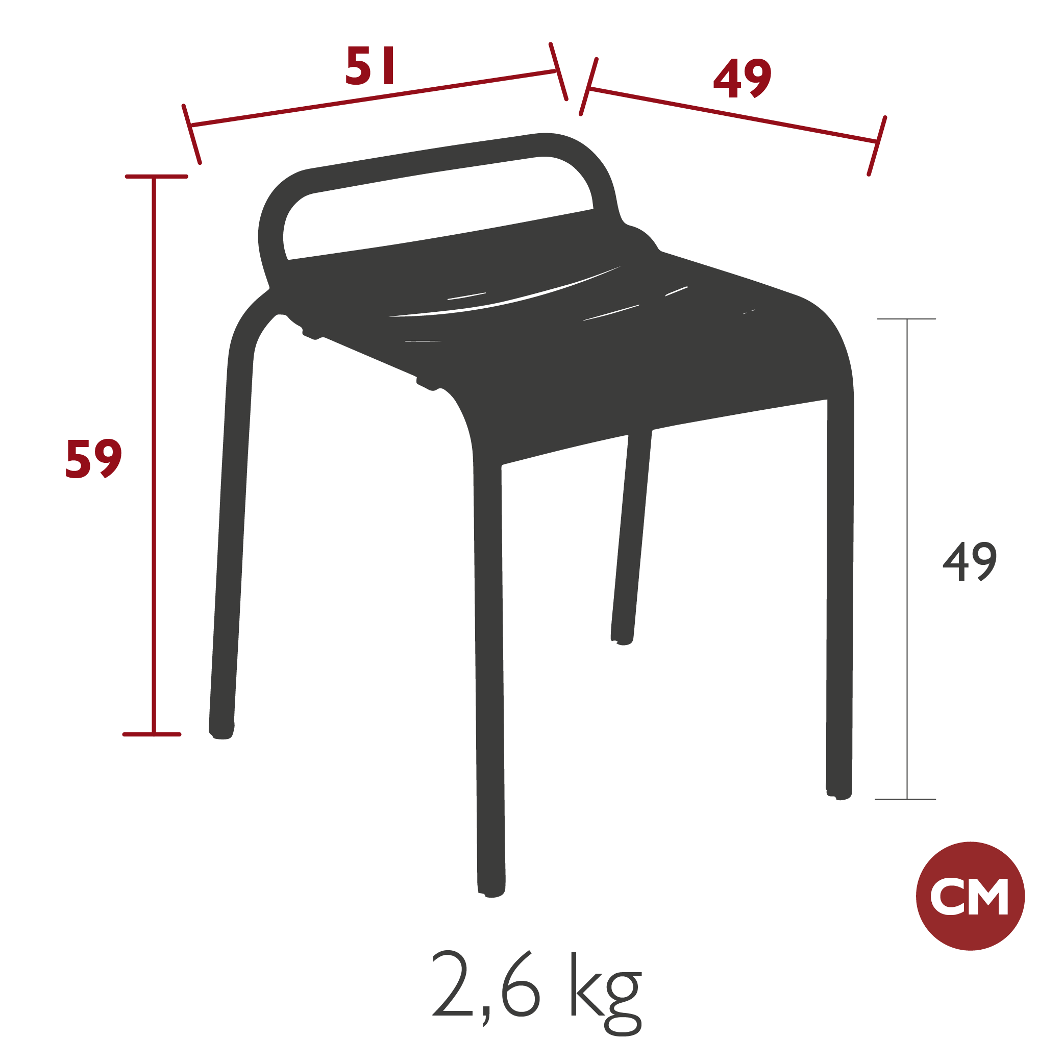 Fermob - Luxembourg - Tabouret - 25 Coloris