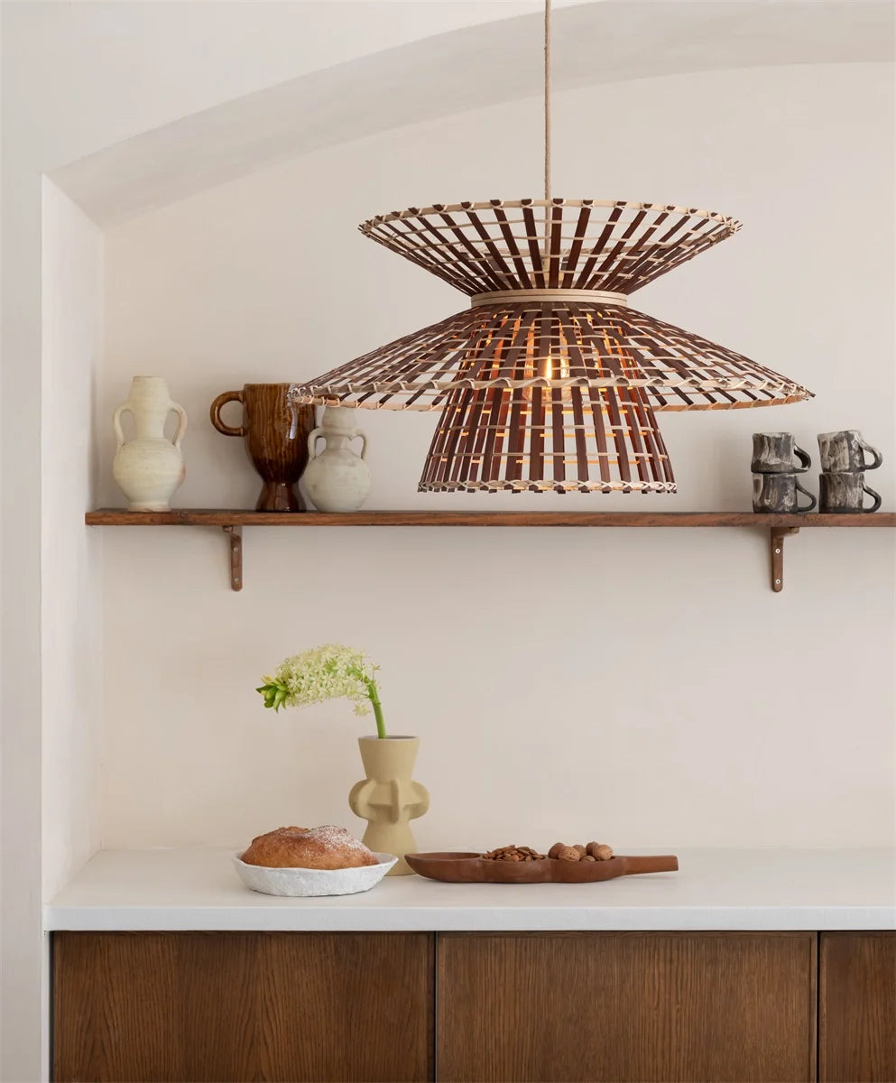 GOOD&MOJO - Lampe Machu Pichu - Coloris Naturel ou Noir - Diamètre 57