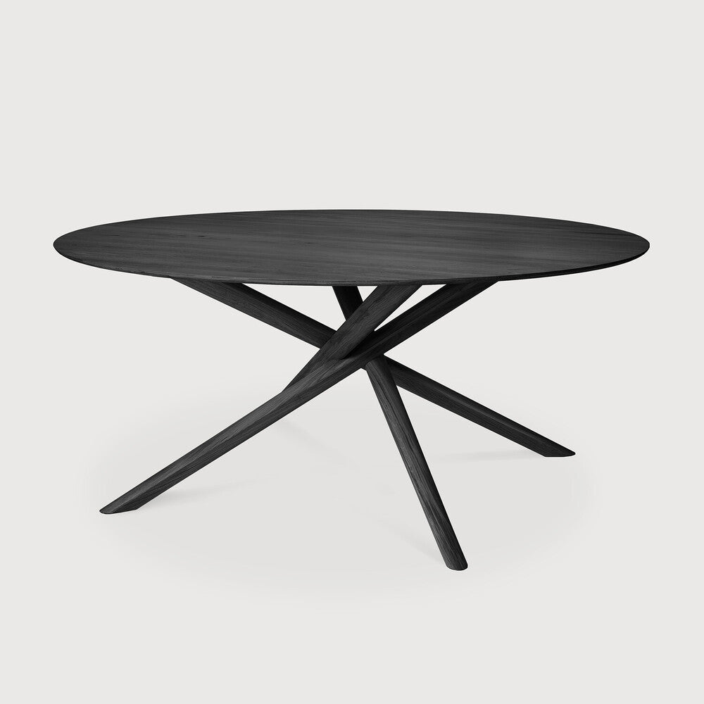Ethnicraft - Mikado - Table Ronde - Chêne Noir Verni - D.150 - (-30%)