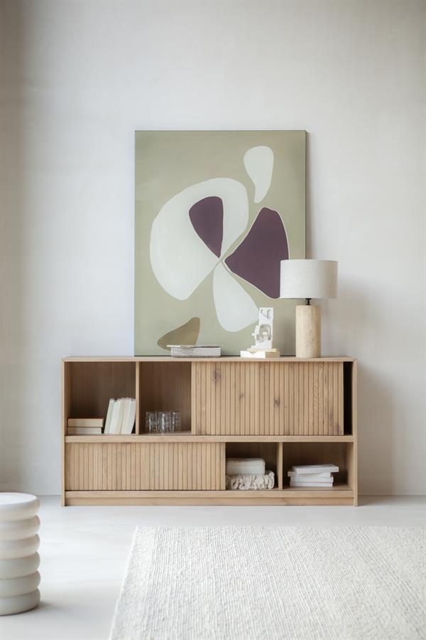 Eleonora - Dressoir Milo - Chêne et placage de chêne - Naturel laqué- 180 x 42 x H90