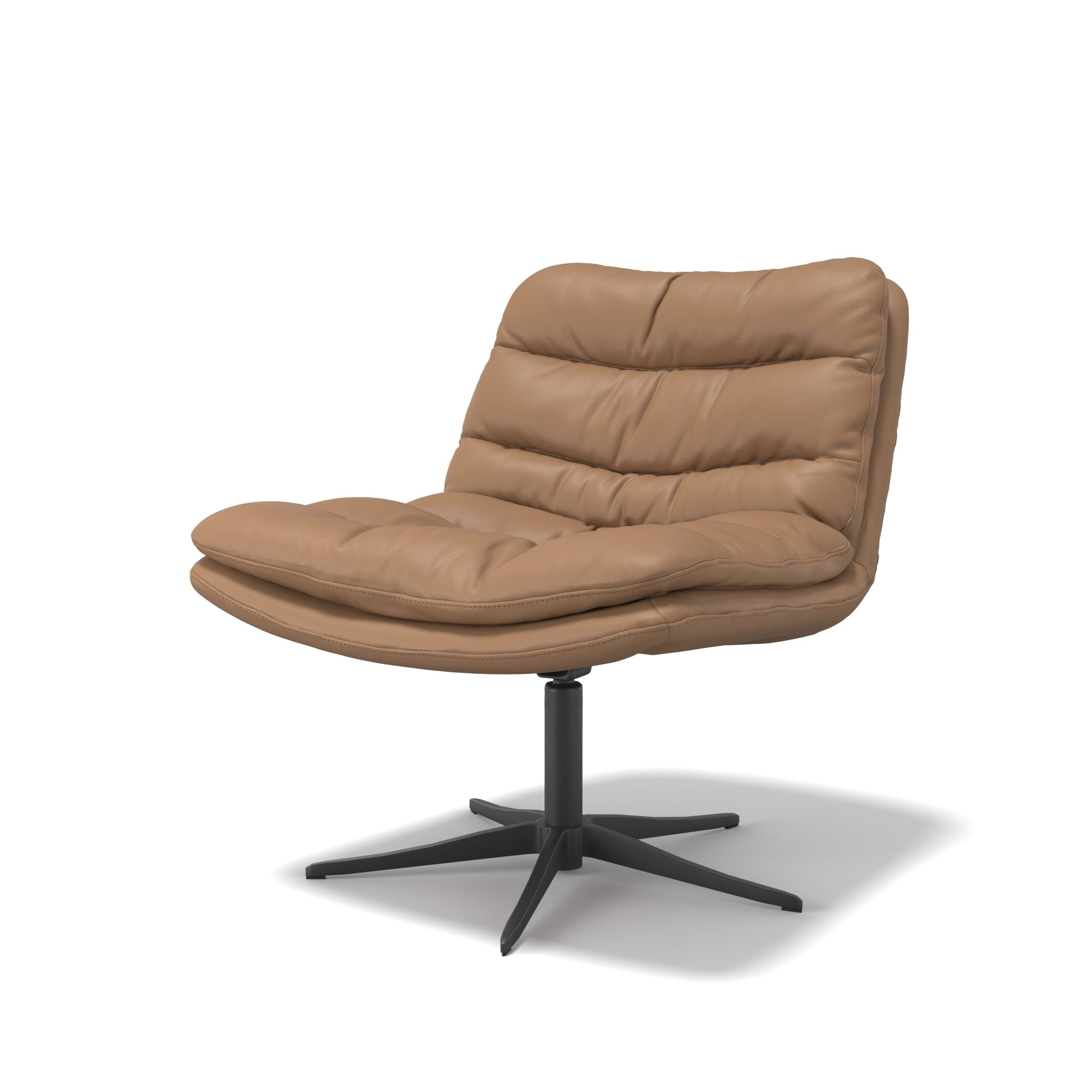 Modulax - Fauteuil Embrace et son repose pieds - Cuir - Modèle d'exposition (-30%)