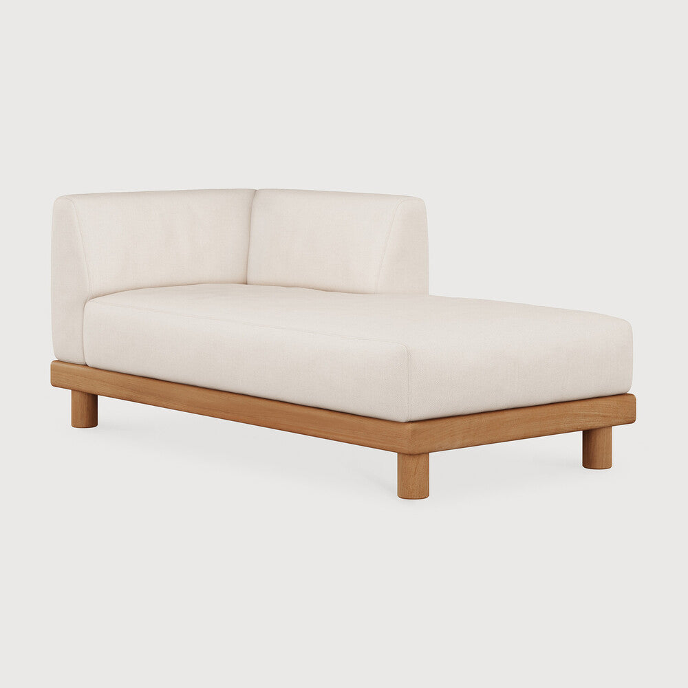 Ethnicraft - Outdoor - Monocle - Canapé modulaire - Deux Bench et une Table basse