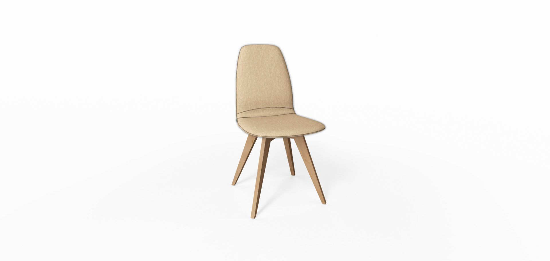 Mobitec - Chaise Moods "#11" - H. 49 - Pieds chêne et Tissu catégorie 2