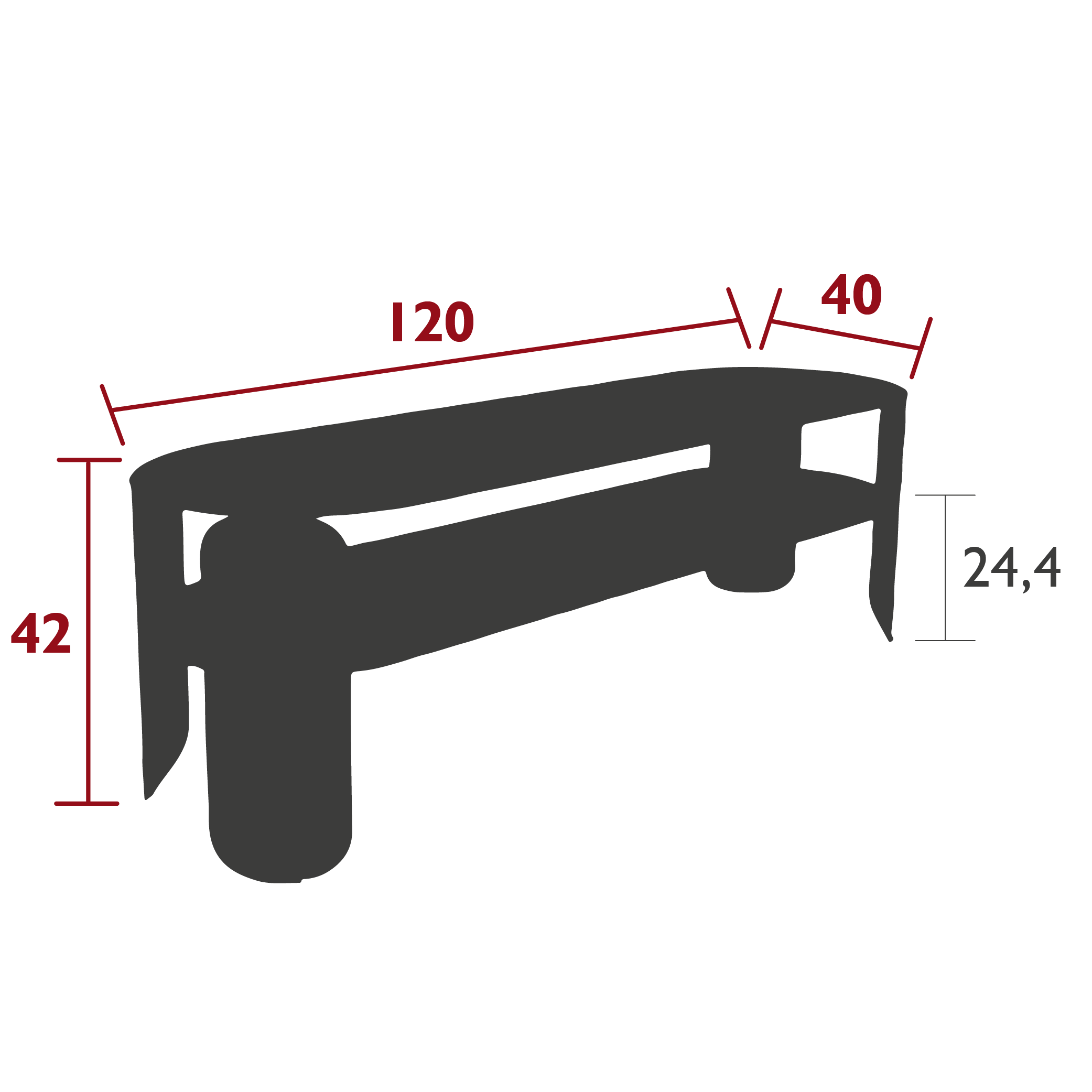 Fermob - console Bebop réglisse en stock.