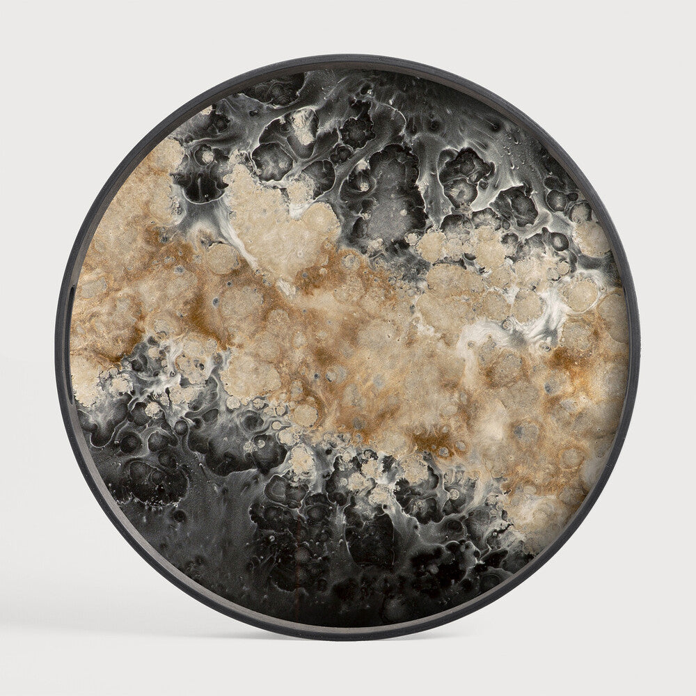 Ethnicraft - Plateau Black Organic Glass - round - S - 48 x 48 x H4
