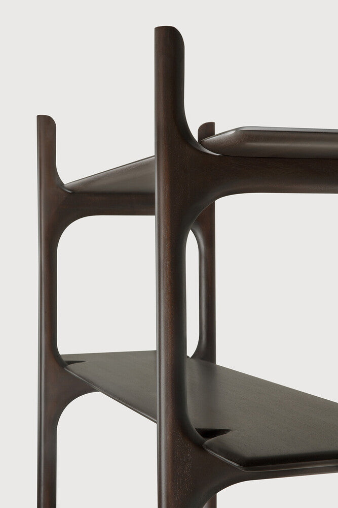 Ethnicraft - Bibliothèque PI - Acajou vernis - 5 niveaux - 110 x 35 x 187