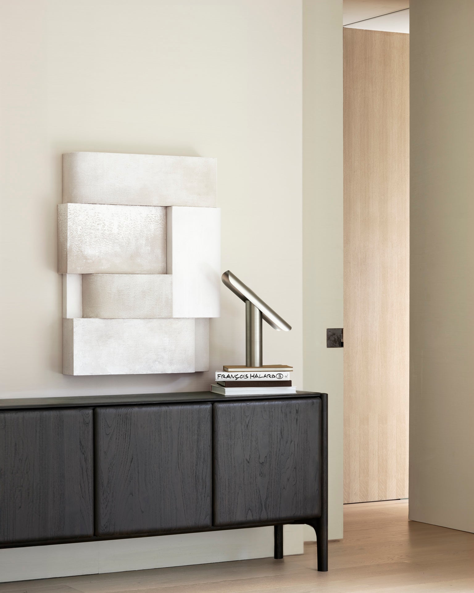 Ethnicraft - Buffet "PI" - 3 portes - Teck Vernis - Dark Brown - 174 x 45 x H83