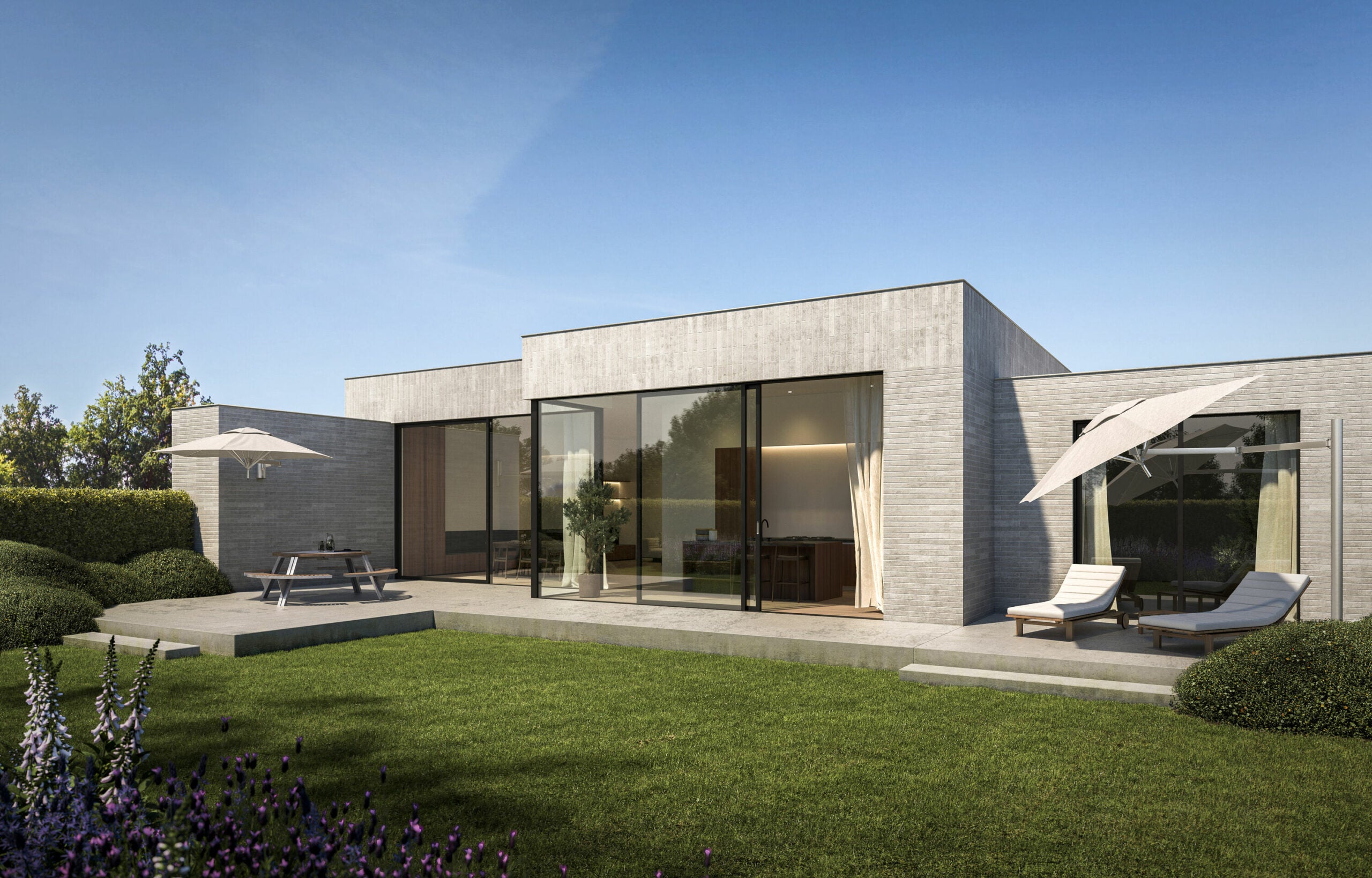 Umbrosa - Parasol Mural NEO - Carré 1,9m x 1,9m - Toile Solidum