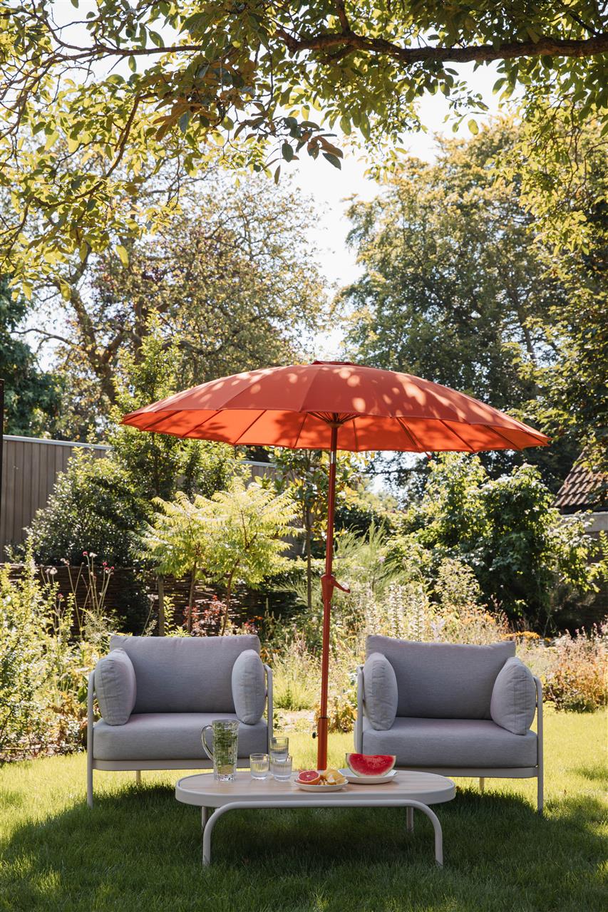 Outdoor - Parasol Sunshine - Taupe, Marsala ou Vert Emeraude - Diam. 250