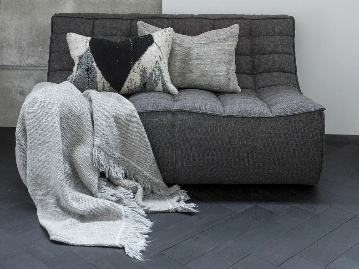 Ethnicraft - Plaid Silver Nomad - 140 x 200