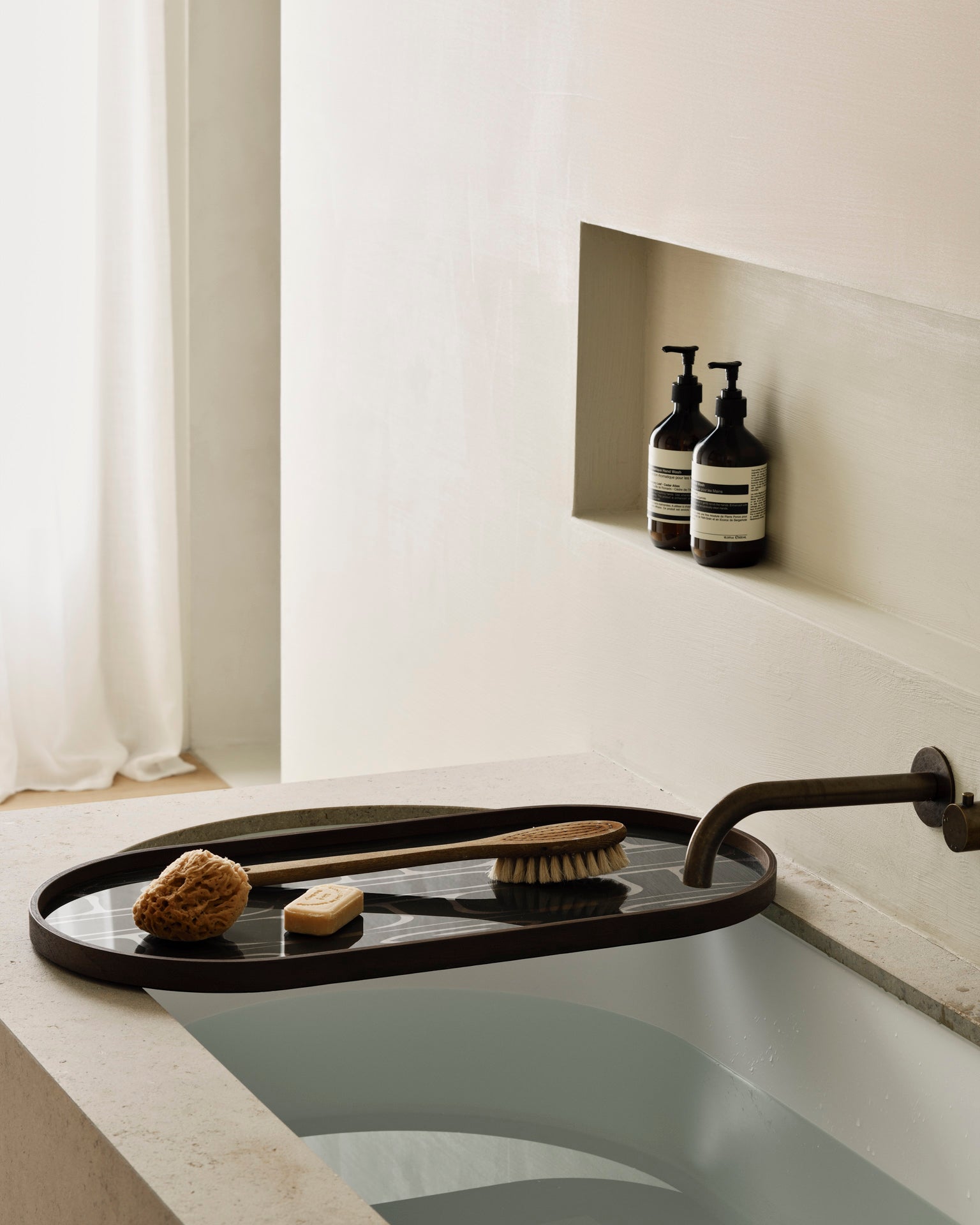 Ethnicraft - Plateaux Oblong Second Nature - Verre Bois - 71 X 36 x H3