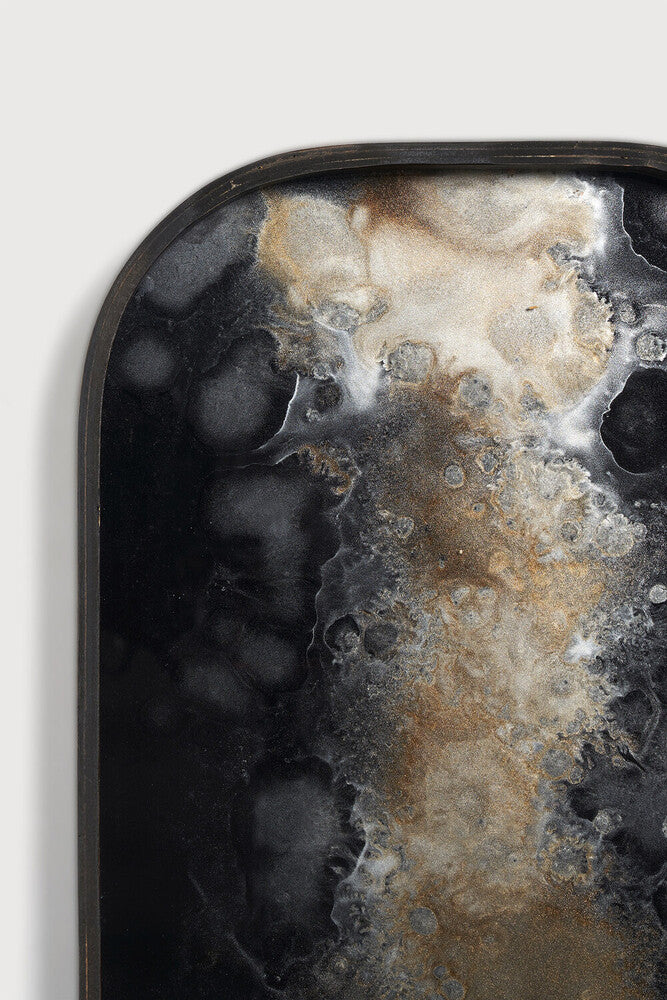 Ethnicraft - Plateau XL rectangulaire Organic Black - Verre - 53 x 31 x H3