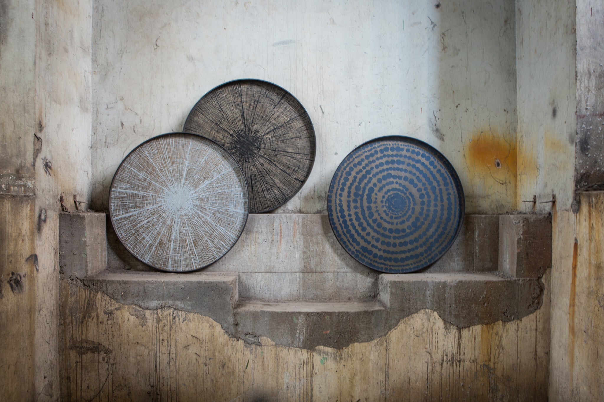 Ethnicraft - Plateau Slice White Bois - round - S - 48 x 48 x H4