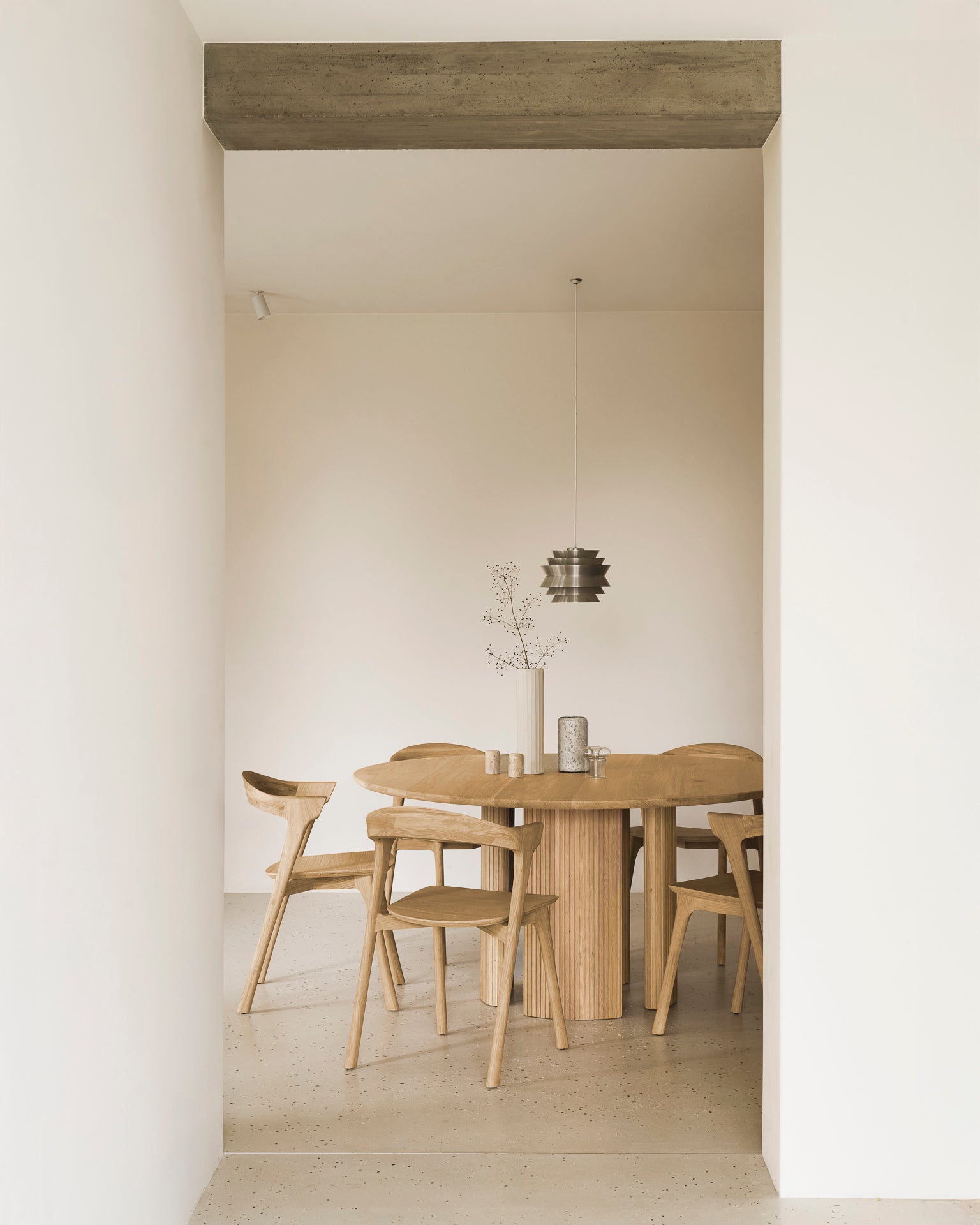 Ethnicraft - Table Roller Max - Chêne massif - Diamètre 150 x H76