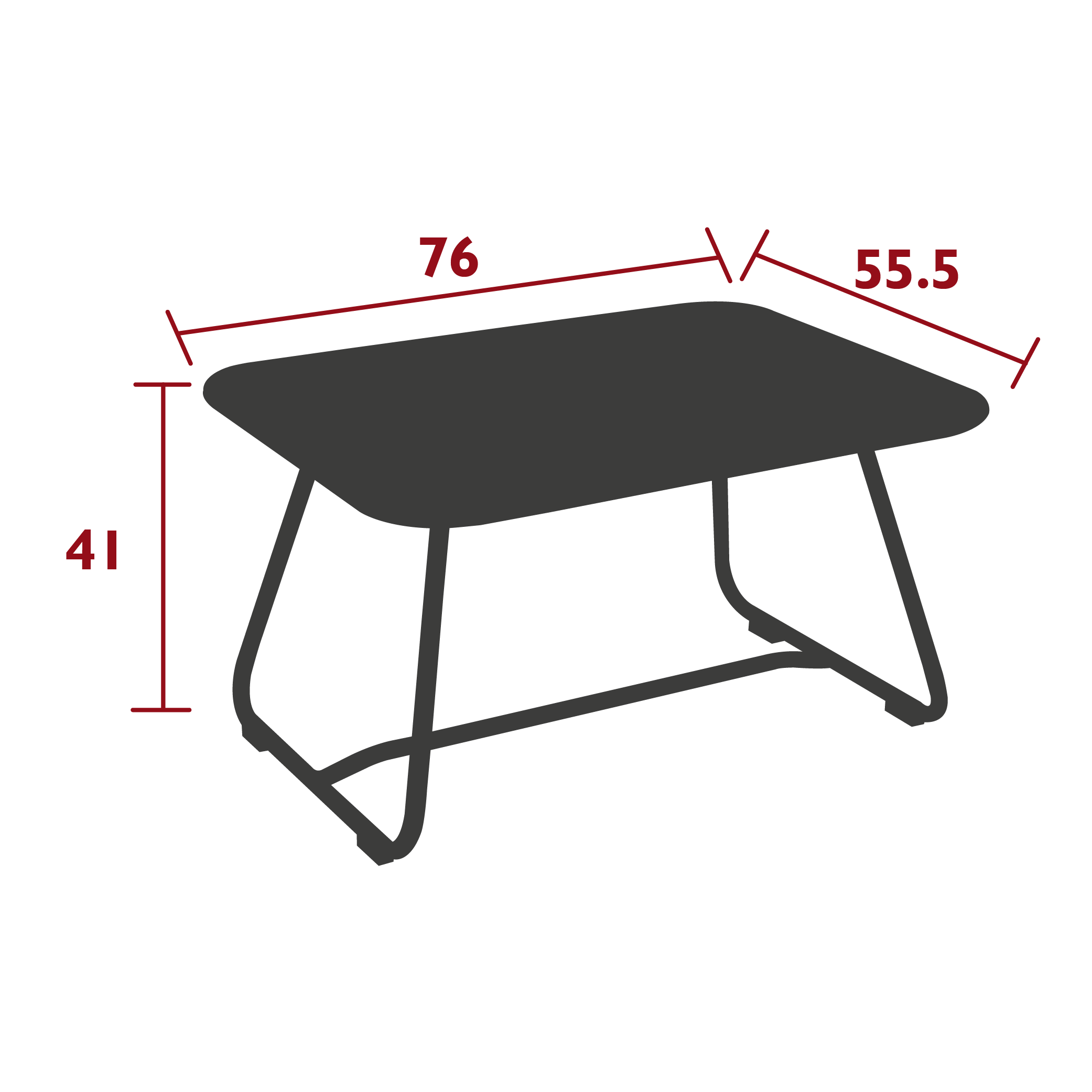 Fermob - Sixties - Table Basse - 4 Coloris