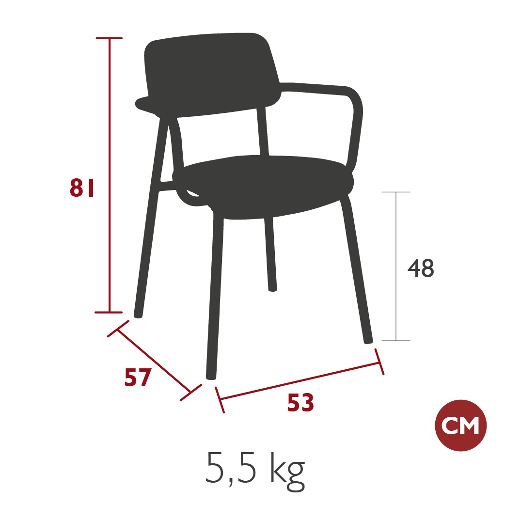 Fermob - Indoor - Bridge studie (Avec Accoudoirs) - Aluminium / Tissu 100% recyclé