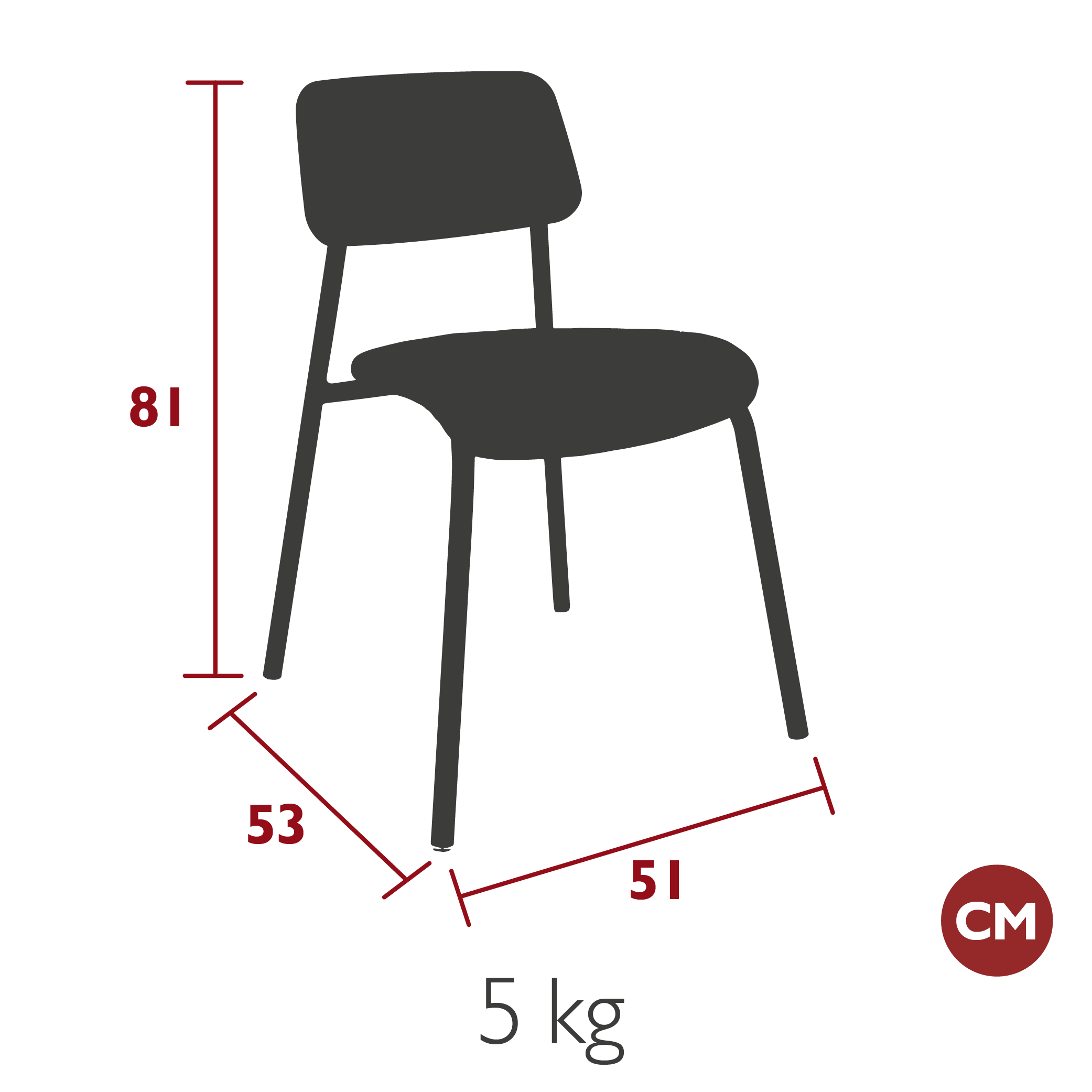 Fermob - Indoor - Chaise Studie - Aluminium / Tissu 100% recyclé - 3 Coloris