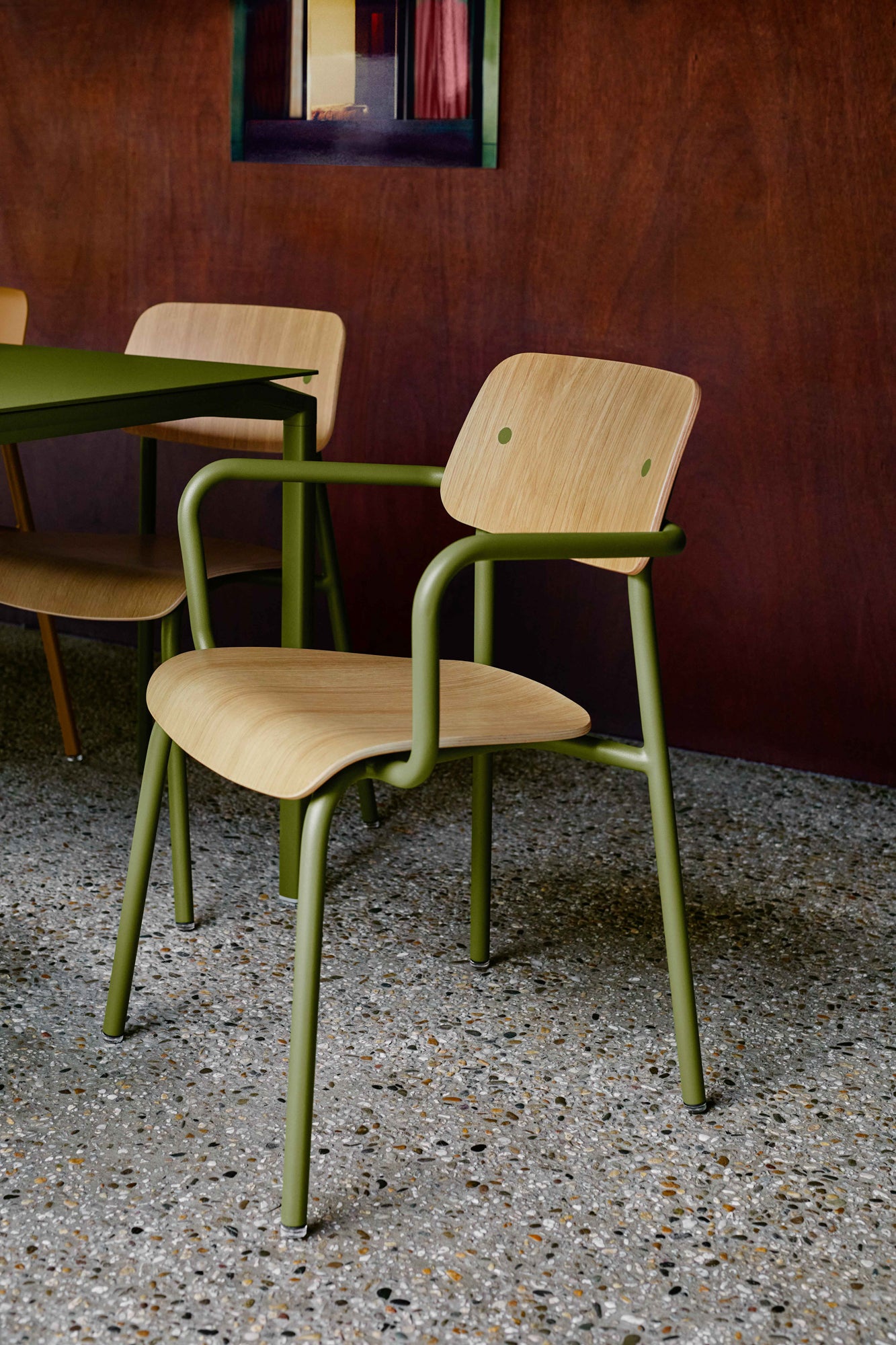 Fermob - Indoor - Bridge studie (Avec Accoudoirs) - Aluminium / Chêne naturel