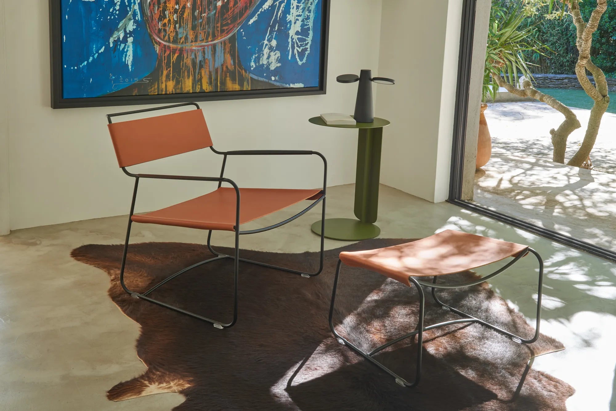 Fermob - Indoor - Repose Pieds Surprising - Cuir - 3 Coloris