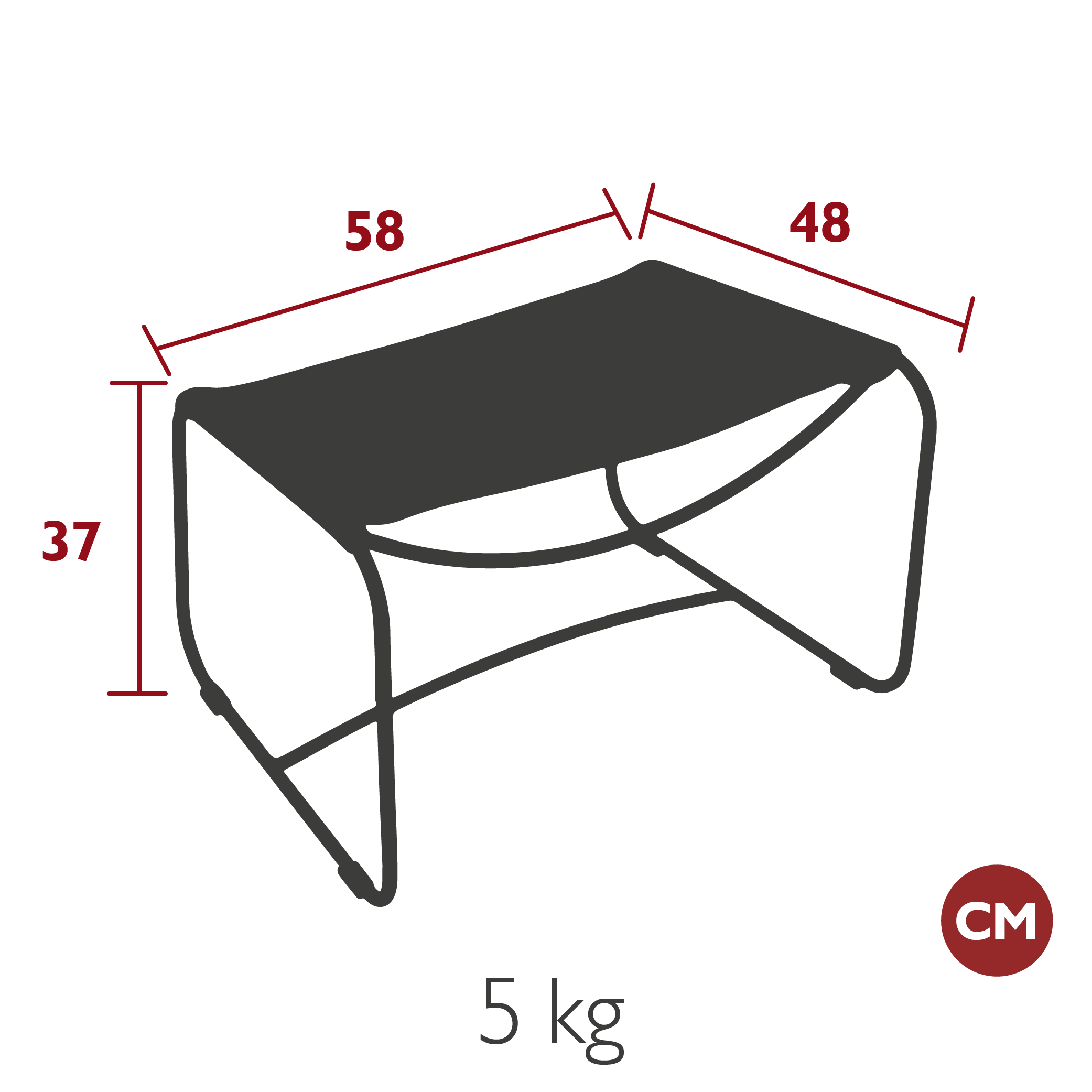 Fermob - Indoor - Repose Pieds Surprising - Cuir - 3 Coloris