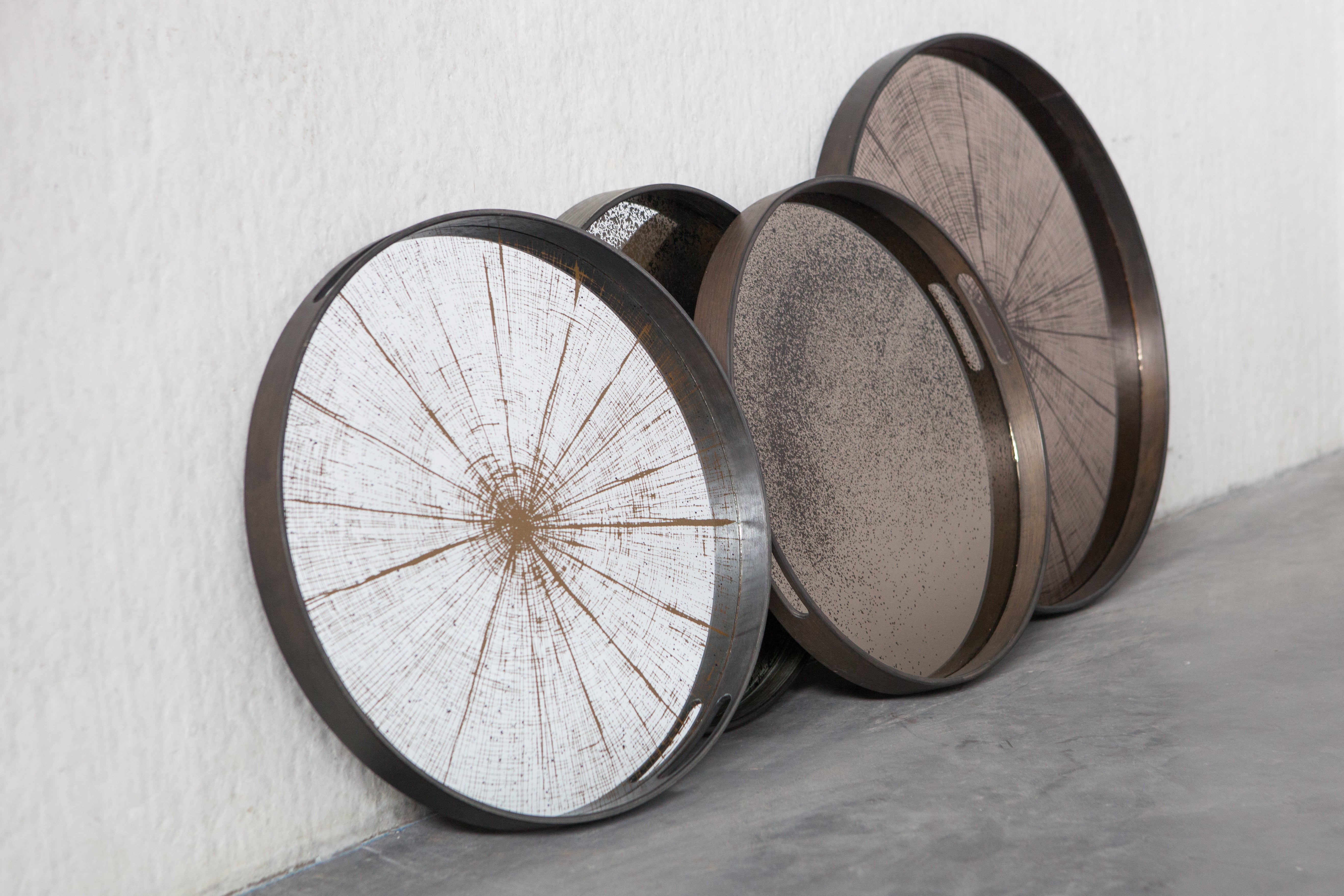 Ethnicraft - Plateau Slice White Bois - round - S - 48 x 48 x H4