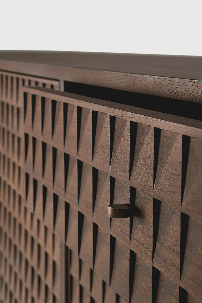 Ethnicraft - Buffet Sono - Teck verni - Light Brown - 3 portes 3 tiroirs - 228 x 48 x H87