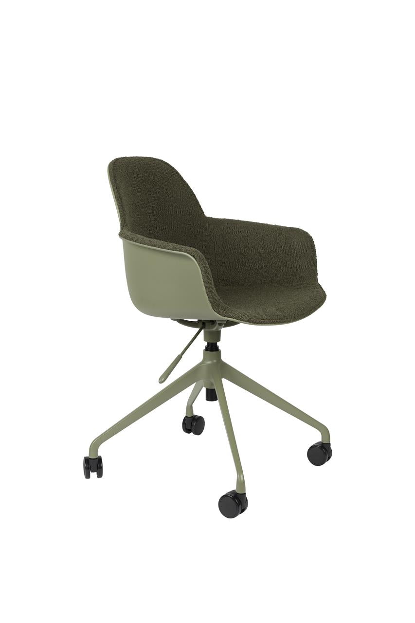 Zuiver - Chaise de Bureau Albert Kuip - Avec accoudoirs - Vert, Blanc ou Taupe