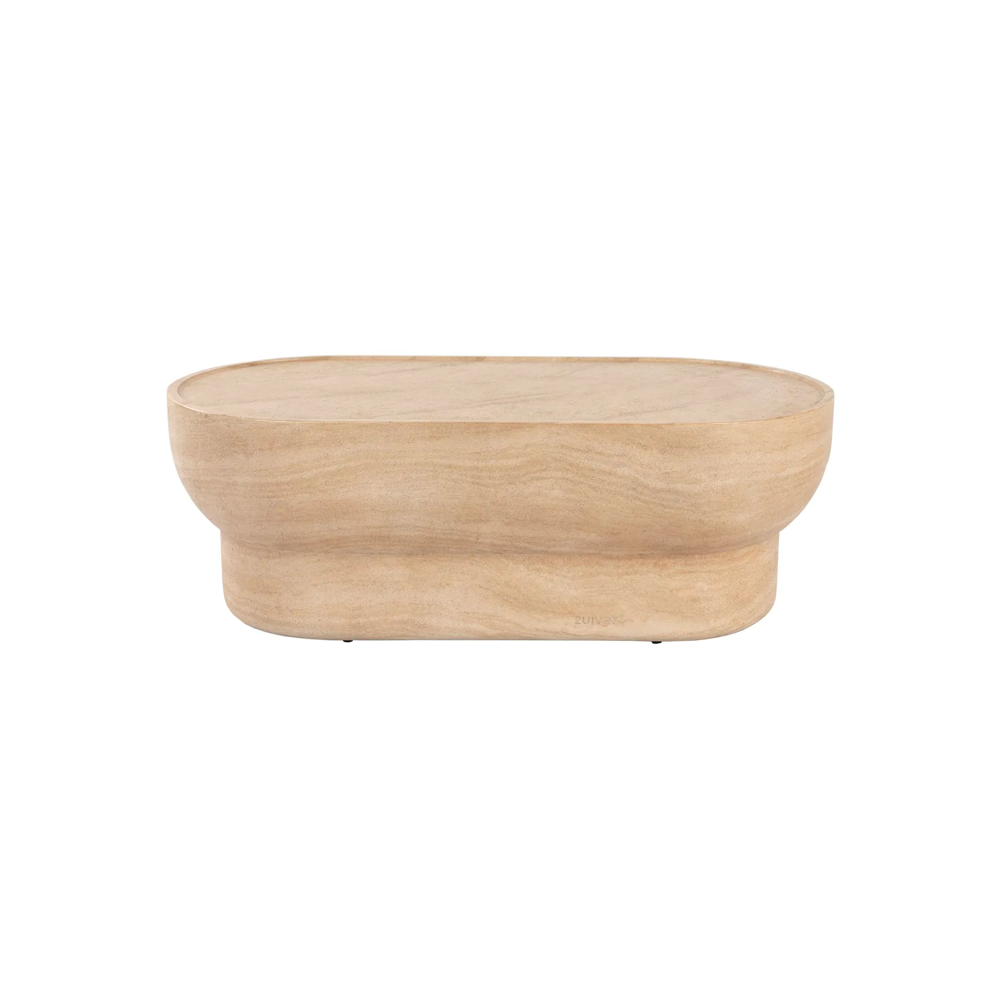Zuiver - Noble - Table Basse - Ovale - 100 x 50 x H35 - Fibre de verre, sable et béton