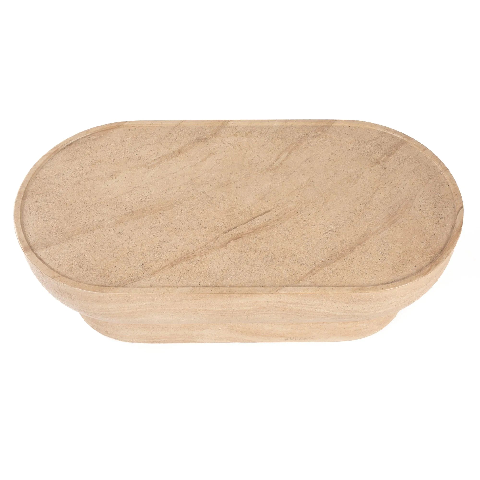 Zuiver - Noble - Table Basse - Ovale - 100 x 50 x H35 - Fibre de verre, sable et béton