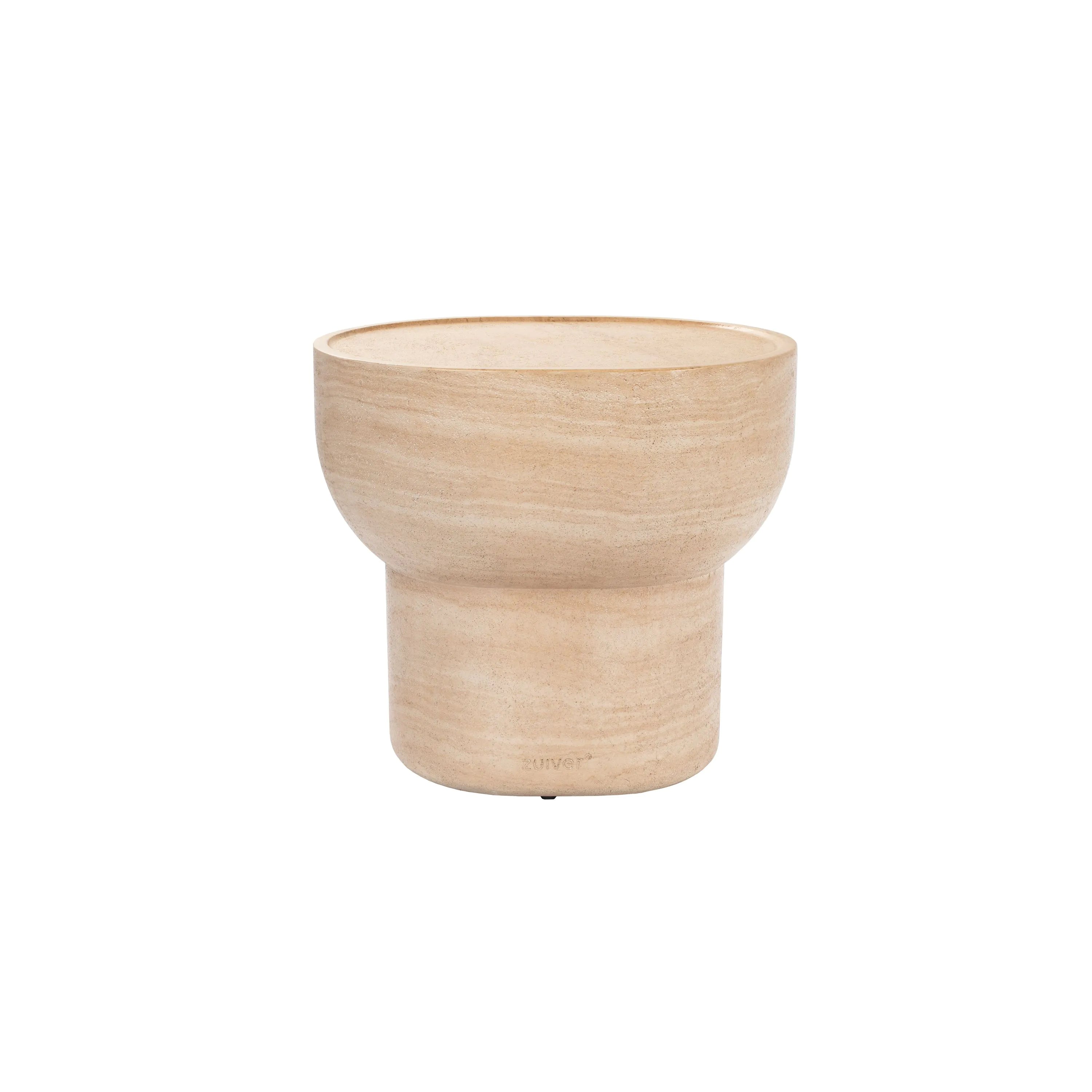 Zuiver - Noble - Table d'appoint - 50 x 42 x H46 - Fibre de verre, sable et béton