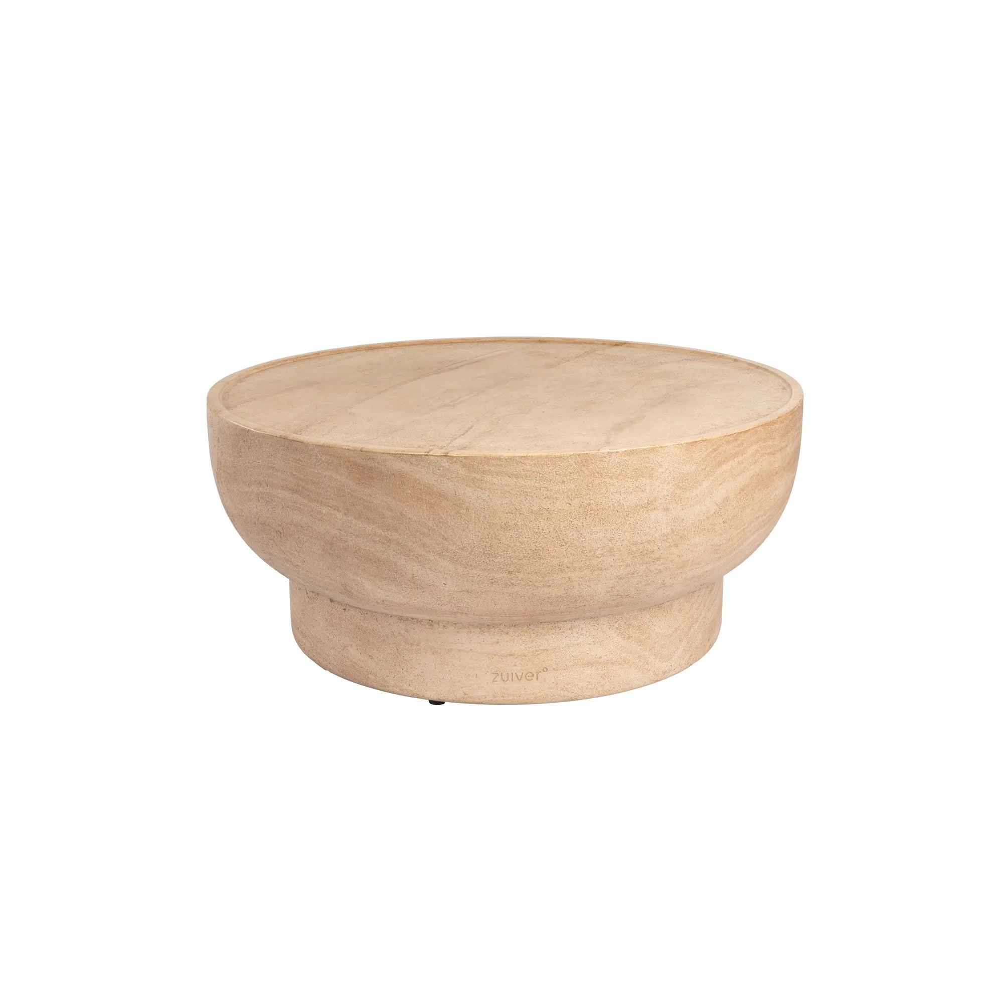 Zuiver - Noble - Table Basse - Diamètre 80 x H35 - Fibre de verre, sable et béton