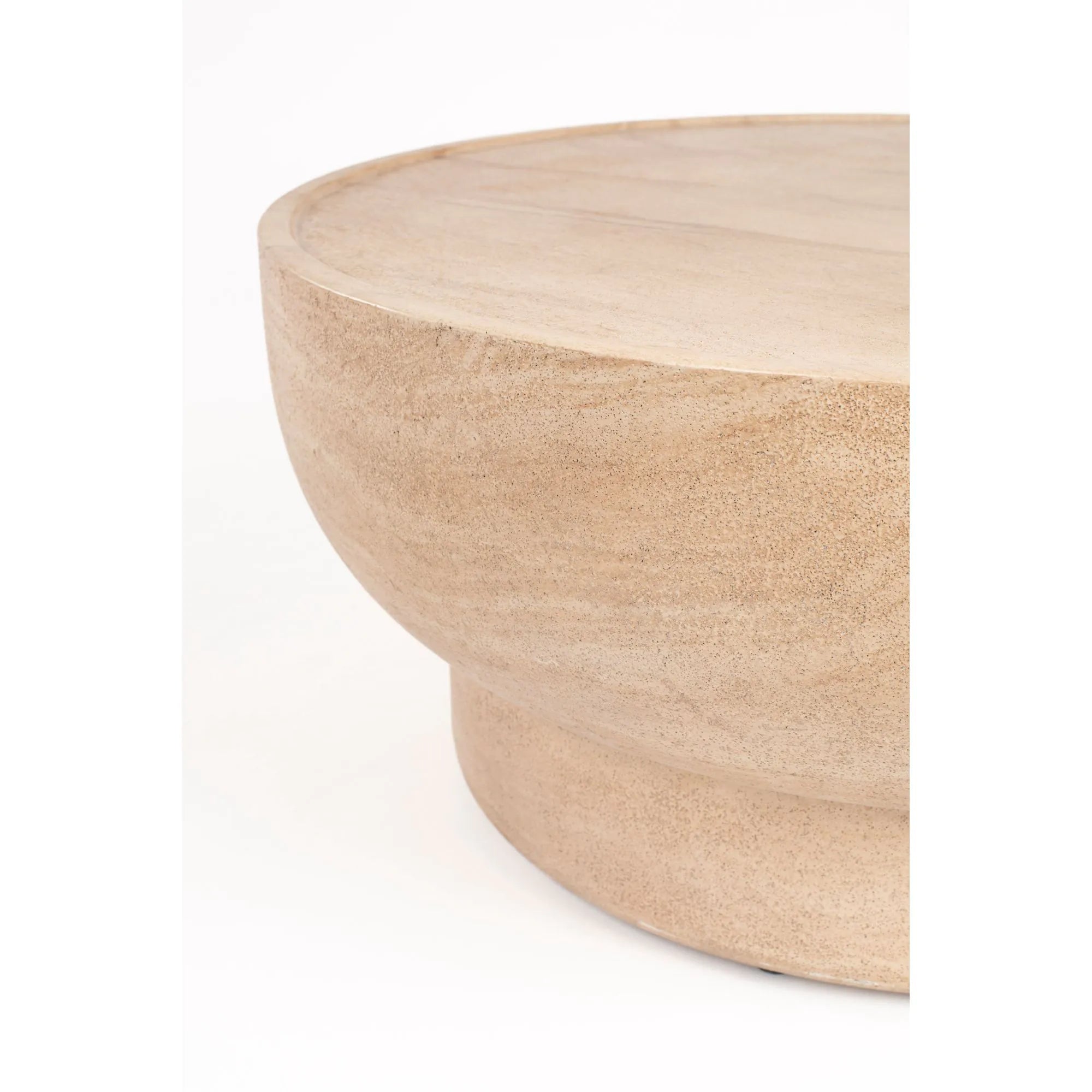 Zuiver - Noble - Table Basse - Diamètre 80 x H35 - Fibre de verre, sable et béton