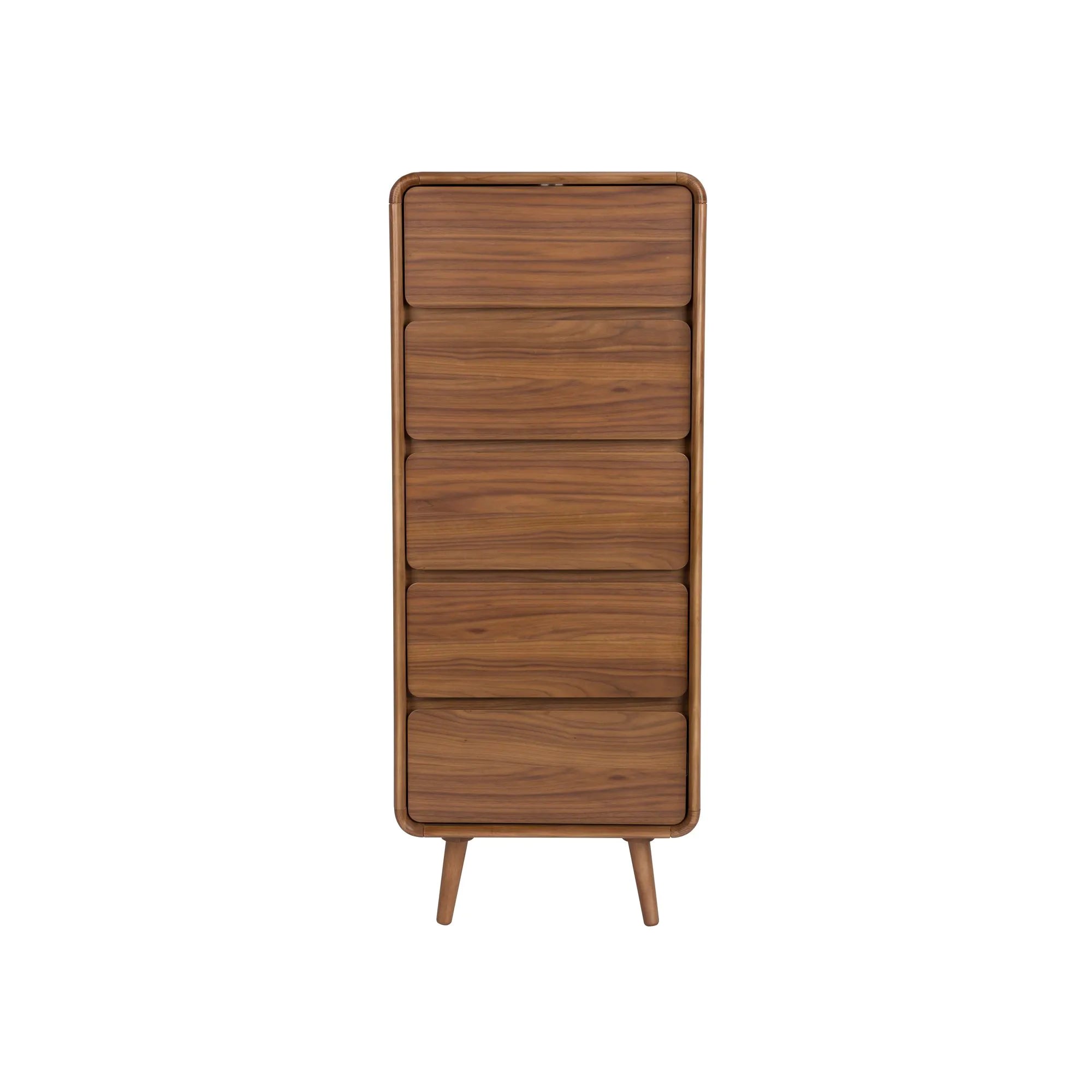 Zuiver - Rise - Cabinet 5 tiroirs - 45 x 40 x H112 - Naturel ou Noyer