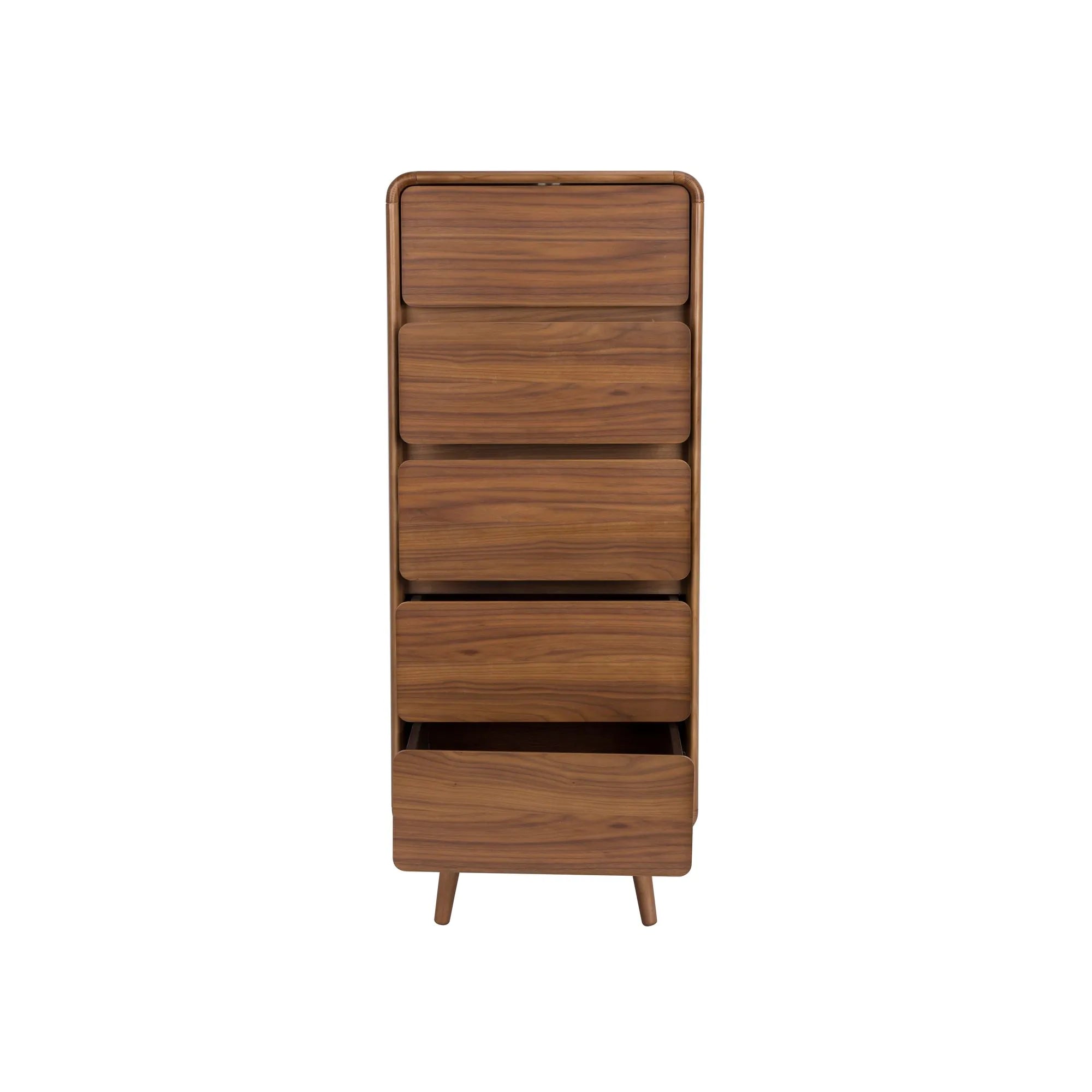 Zuiver - Rise - Cabinet 5 tiroirs - 45 x 40 x H112 - Naturel ou Noyer