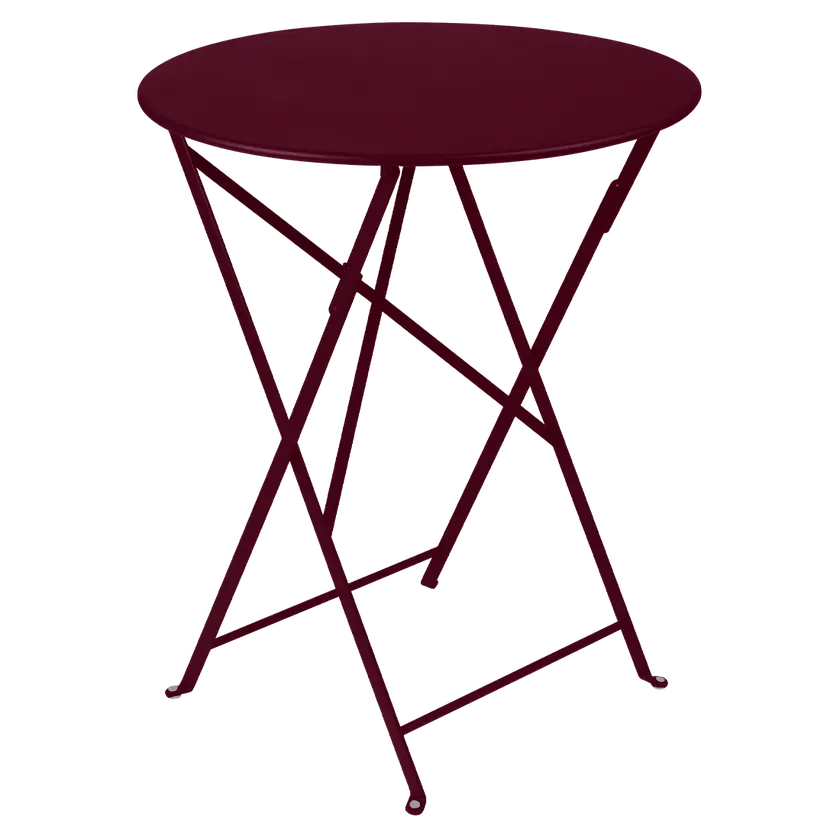 Fermob - Bistro - Table Ronde - Diamètre 60 cm - Acier - Cerise Noire