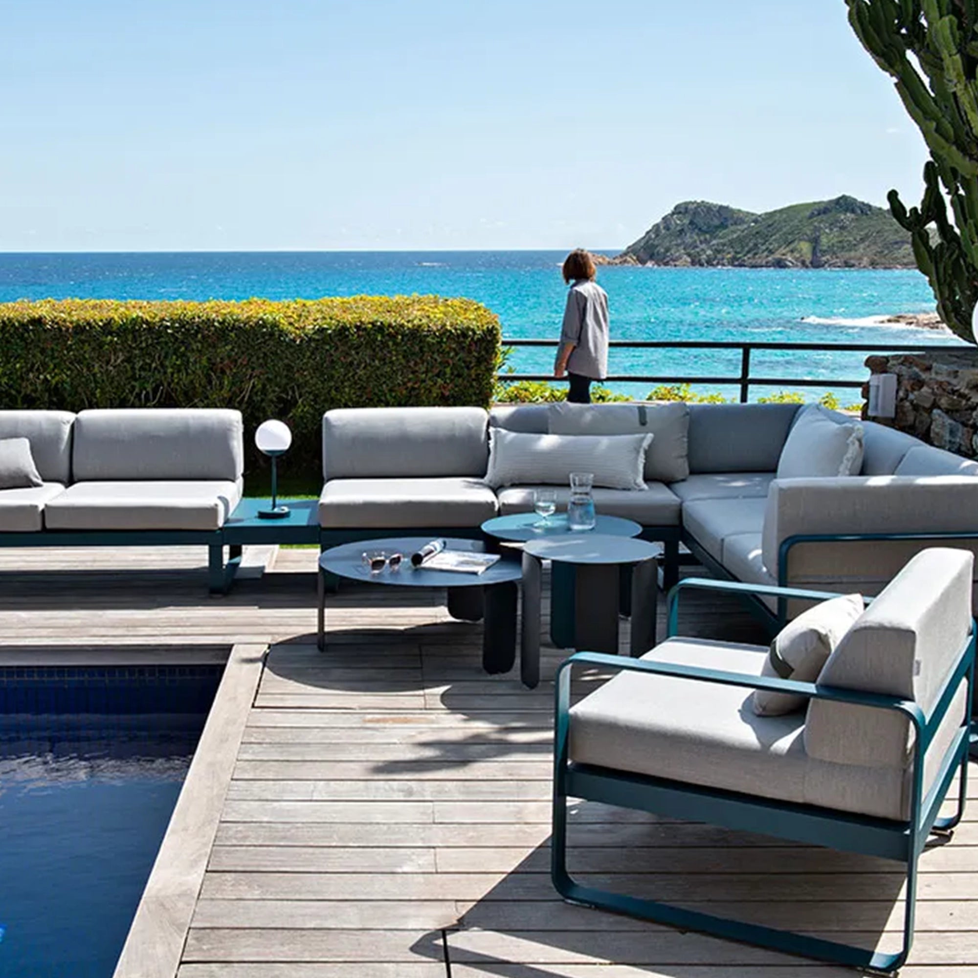 Fermob - Bellevie - Canapé Club 3 places - Taupe grisé