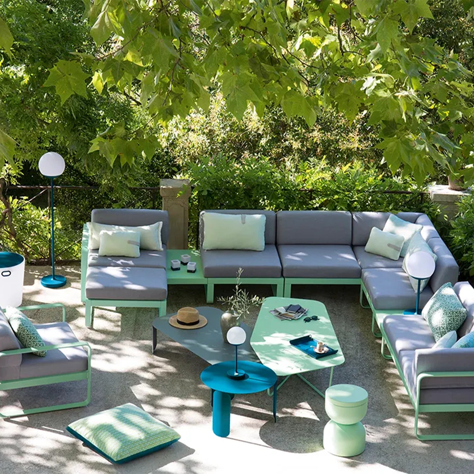 Fermob - Bellevie - Canapé Club 3 places - Gris flanelle