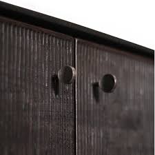 Ethnicraft - Buffet Grooves - Teck Noir Verni - L.202 X 45 x H.87 (4 portes)