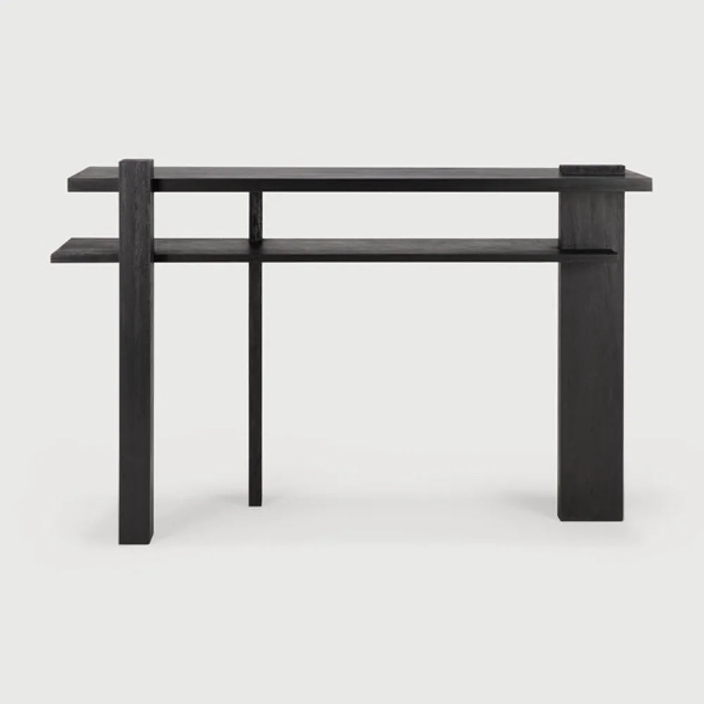 Ethnicraft – Abstract – Console Abstract – Teck noir - 133 x 41 cm