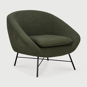 Ethnicraft – Barrow – Fauteuil Barrow – Tissu Pine Green