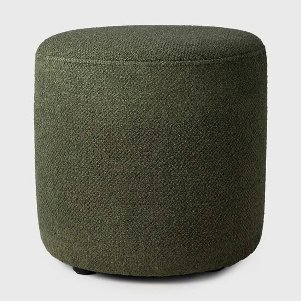 Ethnicraft – Barrow – Pouf Barrow – Tissu Pine Green - 40 cm